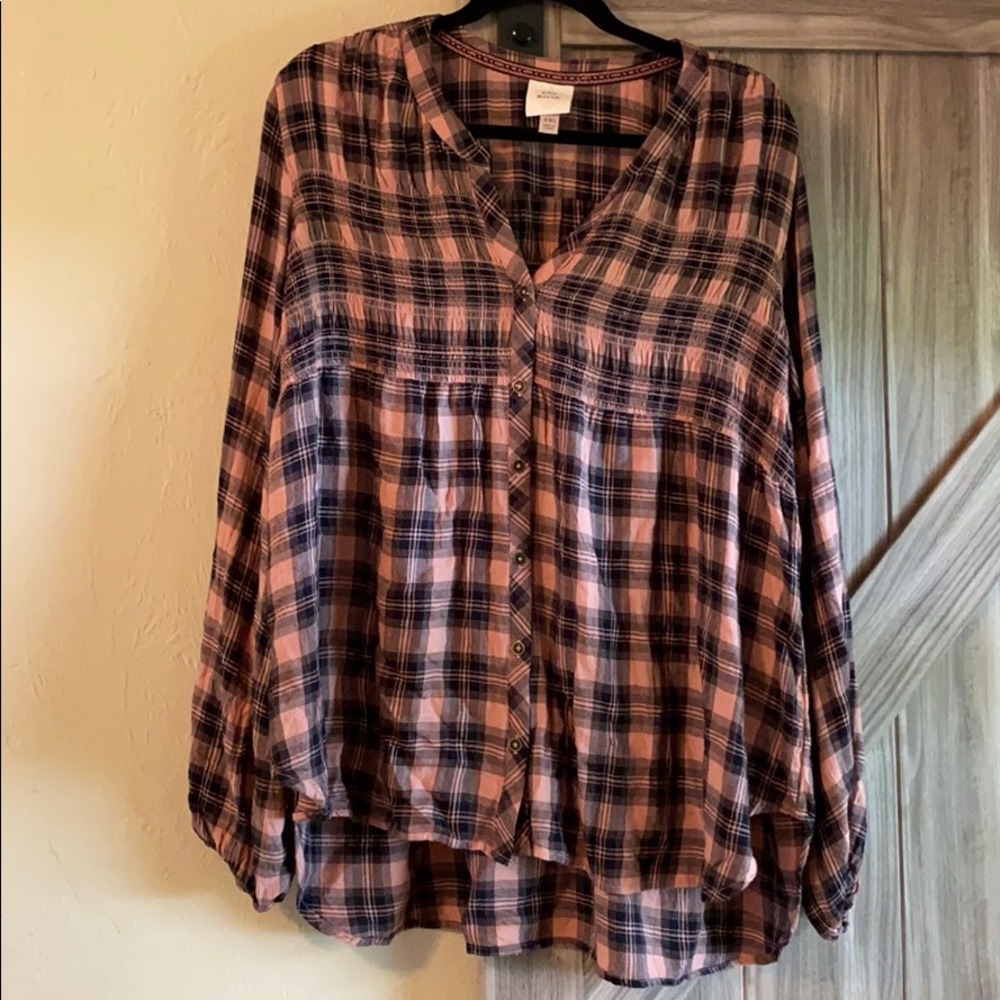 Know Rose plaid tunic